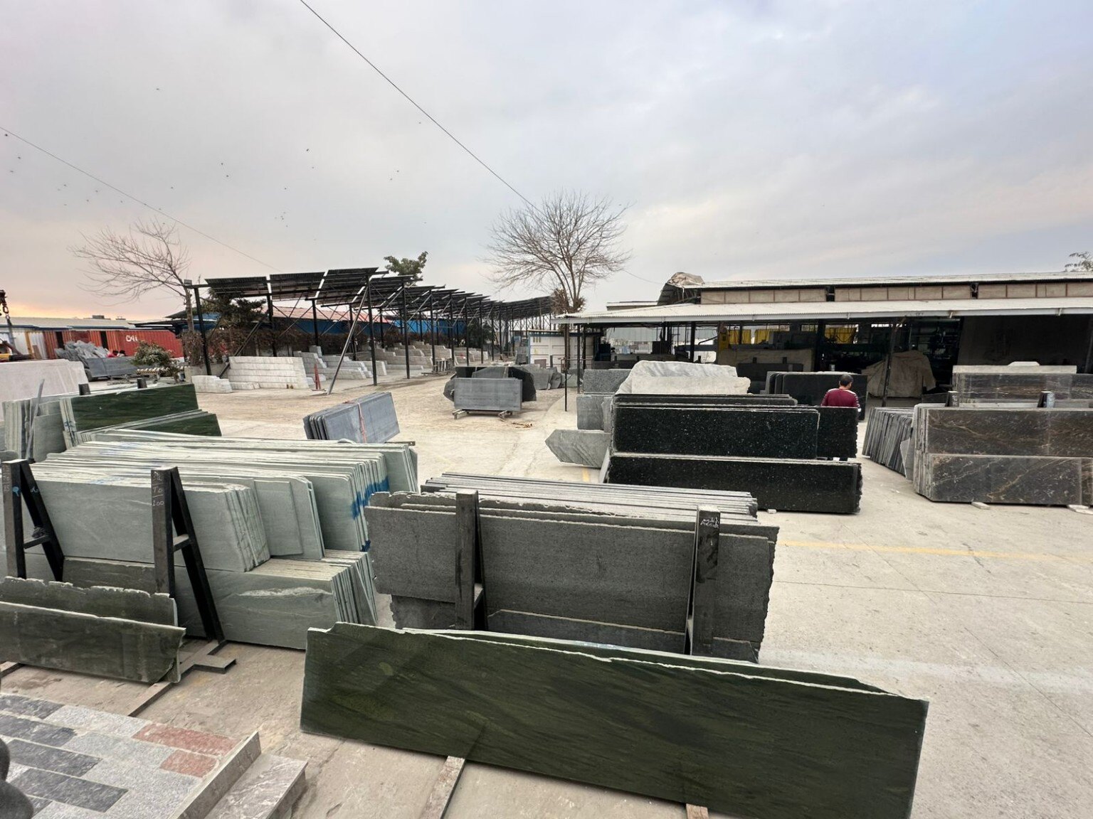 Stone slabs at New Eman factory