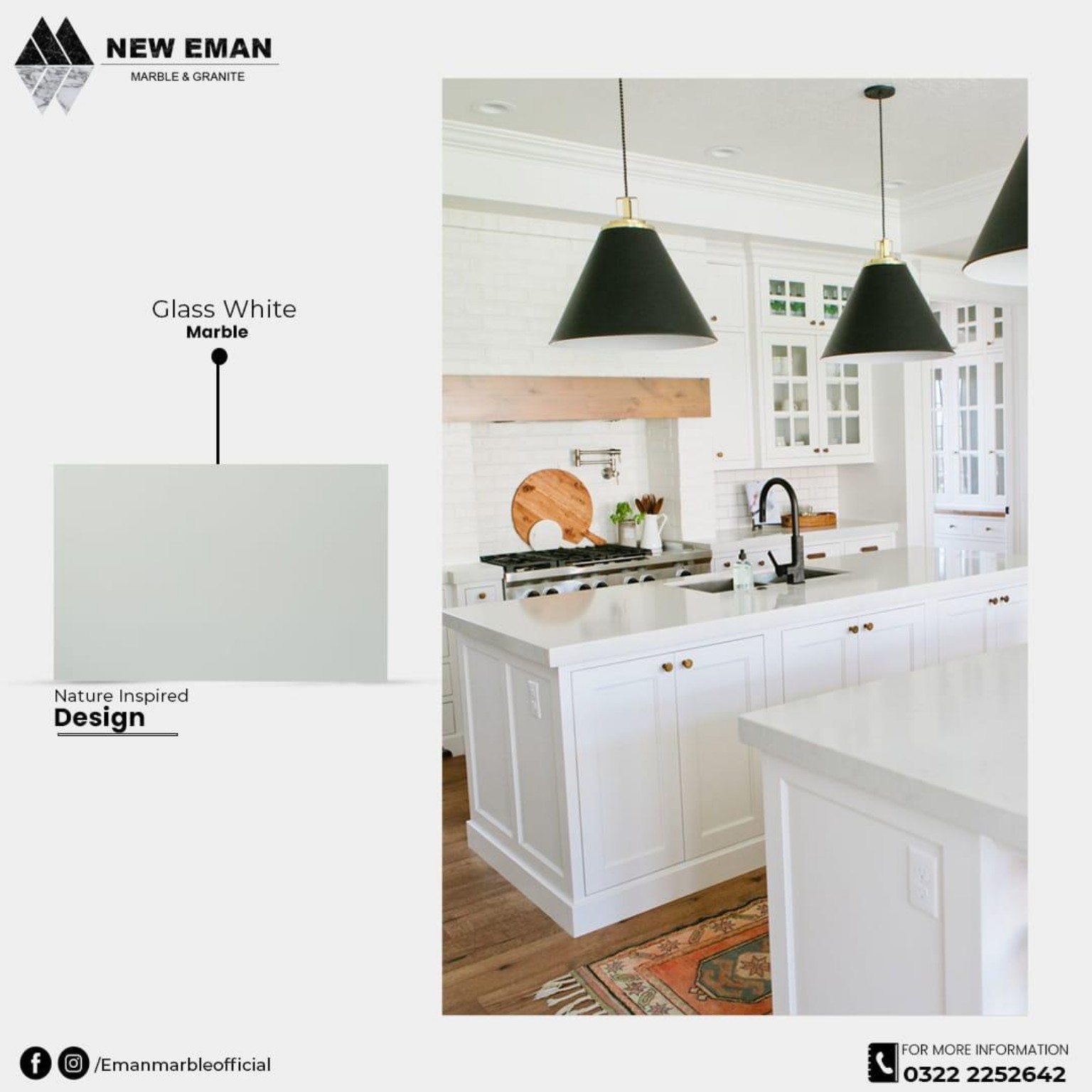 Full Glass White Marble presentation