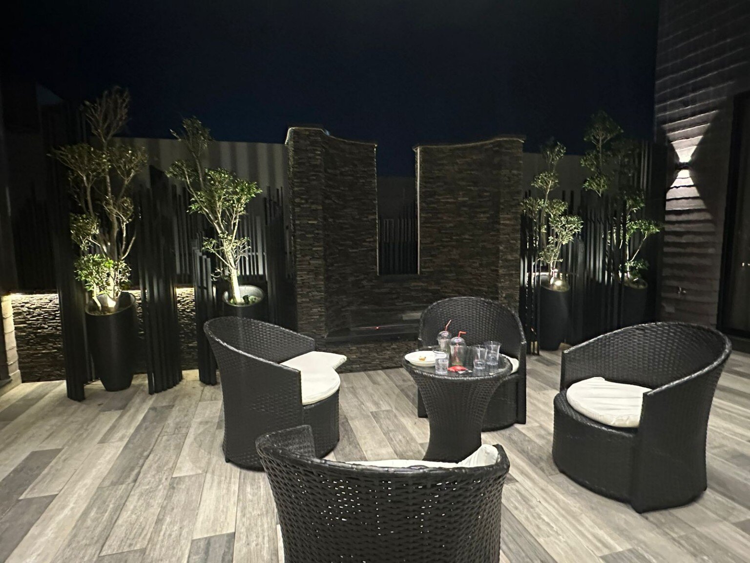Stone courtyard completed by New Eman